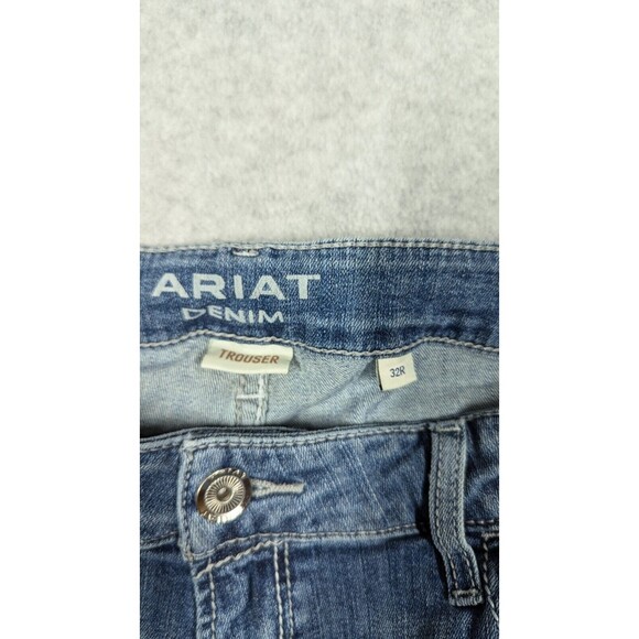 Ariat Denim Women Jeans 32Rx31 Trouser Boot Leg Raw Frayed Hems Light Wash - Picture 8 of 15